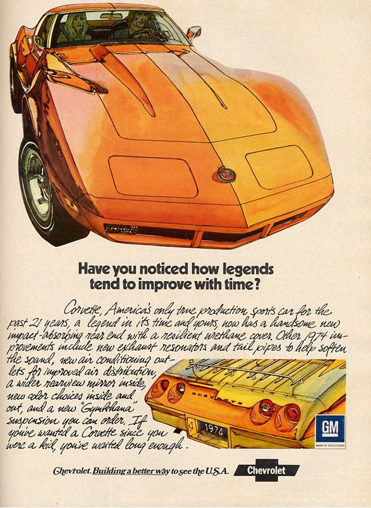 1974 Chevrolet Corvette Advertising
